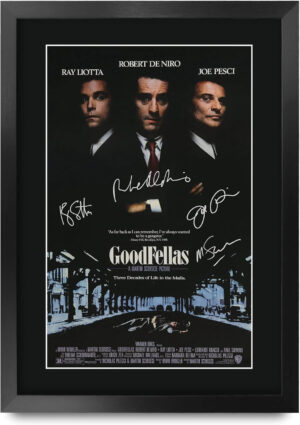 HWC Trading Goodfellas A3 Enmarcado Regalo De Visualización De Fotos De Impresión De Imagen Impresa Autógrafo Firmado Por Los Aficionados Al Cine