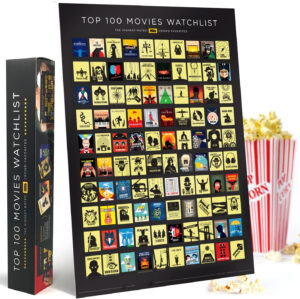 Curious Charts Commission Póster oficial de IMDb 100 películas (versión para rascar)