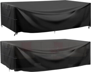 GARPROVM Funda para Muebles de Jardín Exterior, Conjuntos de Muebles Cubierta Impermeable, Paño de Oxford 600D, para Sofa de Jardin, al Aire Libre, Patio, Funda para Sofa de Esquina (230x165x80cm)