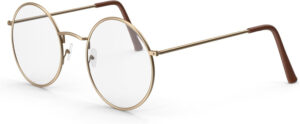 TK Gruppe Timo Klingler Weihnachtswunder® - Gafas de Papá Noel redondas para disfraz de Papá Noel, disfraz de Papá Noel