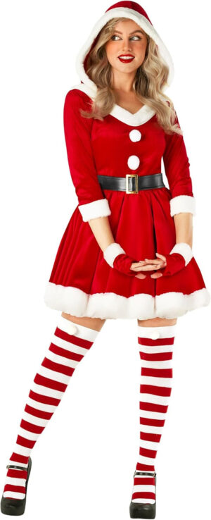 Morph Disfraz Señora Claus Mujer, Traje Navidad, Vestido Mamá Noel, Ropa Festiva