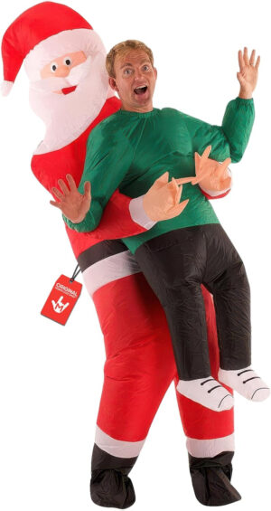 Morph Costumes Disfraz Papa Noel Hinchable Adulto Pick Me up, Disfraz Navidad Adulto Talla Única