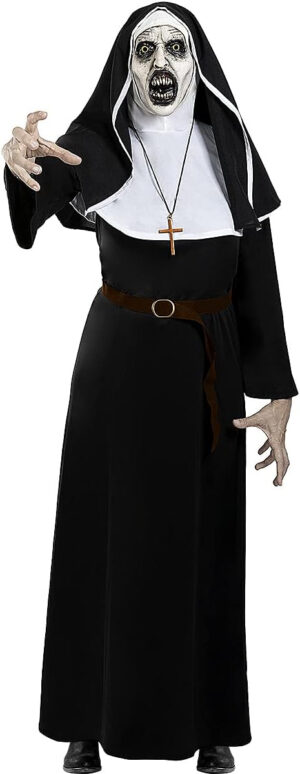 Funidelia | Disfraz de La Monja Valak para hombre y mujer The Nun, Películas de miedo, Terror - para adultos, divertidos accesorios para Fiestas, Carnaval y Halloween - Talla XL - Negro