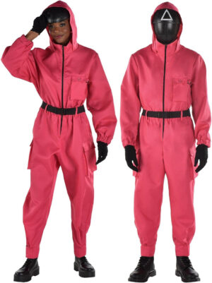 Party City Disfraz de Squid Pink Solider para adultos, para hombre, multicolor, talla M