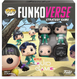 Funko Juegos 60863 Funkoverse: Juego del Calamar 100 Paquete de 4 Juegos de Mesa coleccionables de Estrategia 65551, Multicolor