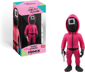 MINIX Collectible Figurines, Figura de colección 12cm, El Juego del Calamar, Guardia Enmascarado Cuadrado, Coleccionables para Exhibición, Idea de Regalo, Fans De TV (MN16594)