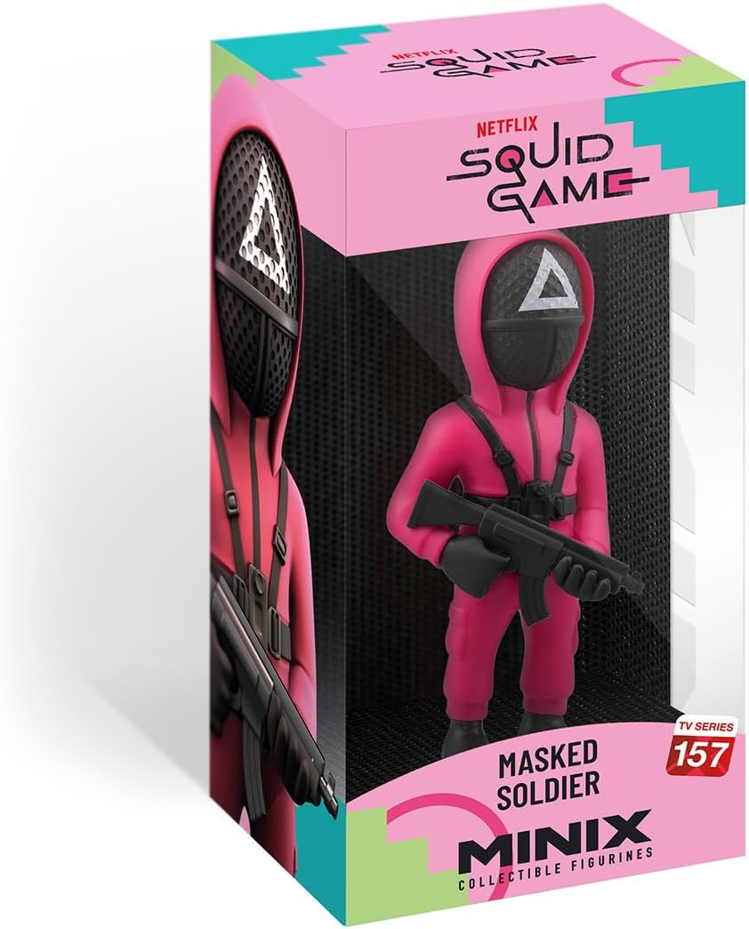 MINIX Collectible Figurines, Figura de colección 12cm, El Juego del Calamar, Guardia Enmascarado Triángulo, Coleccionables para Exhibición, Idea de Regalo, Fans De TV (MN16587) - Imagen 2