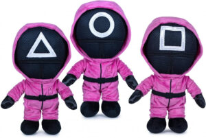 Grandi Giochi- Guardián Squid Game Peluche Guardias Surtidos 3 Modelos 28 cm-QUID02000, Color Rosa. (QUID02)