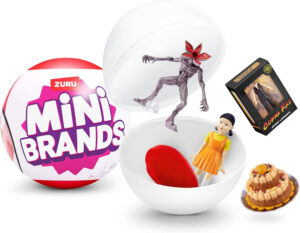 Mini Brands Cápsula Netflix de ZURU, Juguete Sorpresa con Coleccionable Minis, Bola con Sorpresa, Minis inspirados en Series Famosas, (1 Capsule)