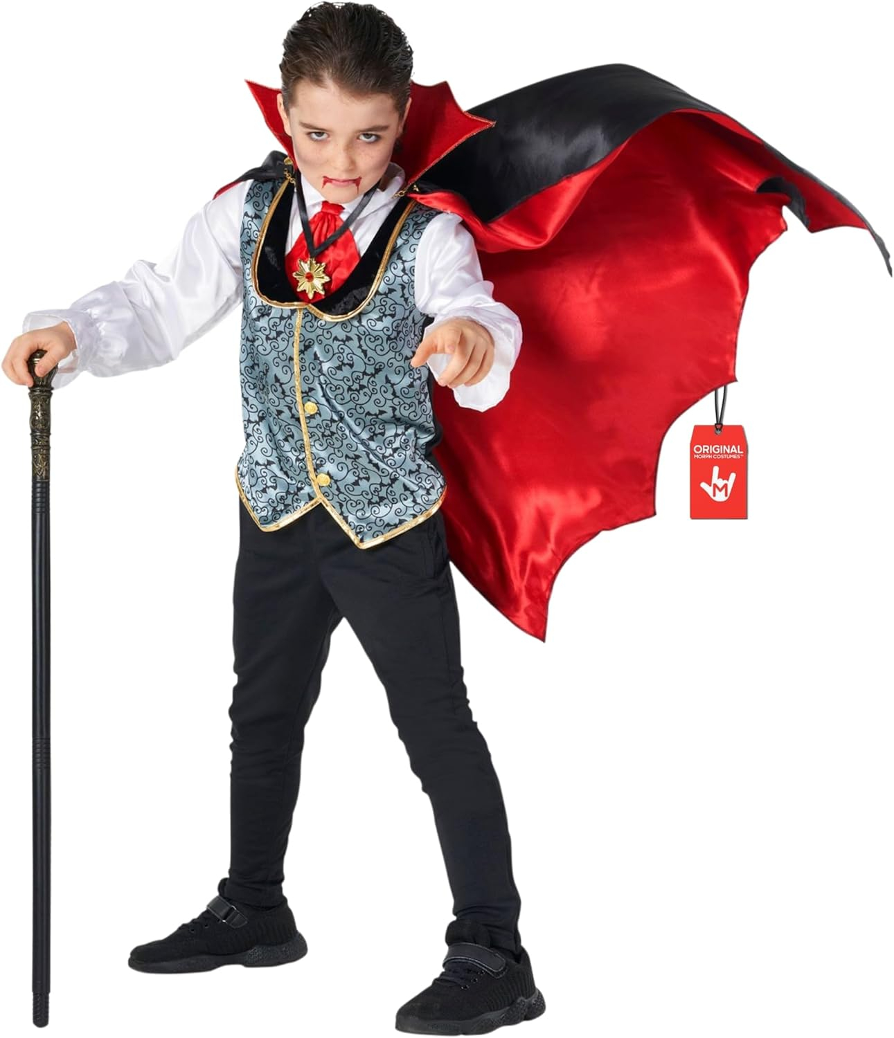 Morph Kids Vampire Costume, Kids Dracula Costumes, Vampire Outfit, Kids Dracula Halloween Costume