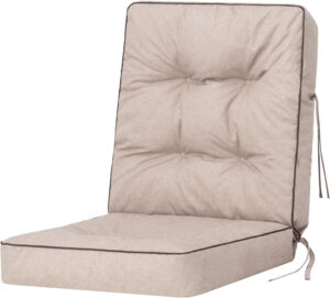 Bjird - Cojín para Banco de jardín, terraza o balcón con Respaldo - 50 cm - Impermeable - para Uso Interior y Exterior - para Columpio, Balancín o Muebles de Jardín - Made in EU - Beige
