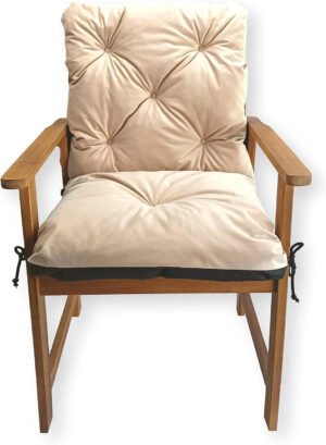 4L Textil Cojin Silla de Jardin Cojin Silla Exterior Cojin Suelo Cojines para sillas de terraza Cojines Exterior Jardin (50x50x50 cm, Beige)
