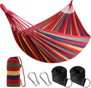 Anyoo Hamaca al Aire Libre de Camping portátil al Aire Libre de Lona, Capacidad 200 kg Ligera con Bolsa de Transporte para la Playa y Senderismo de la Playa