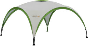 Coleman Carpa Event Shelter, Cenador para Festivales, jardín y Camping, construcción Robusta de mástiles, Gazebo con protección Solar SPF 50más, Gris-Verde, XL - 4.5 x 4.5 m