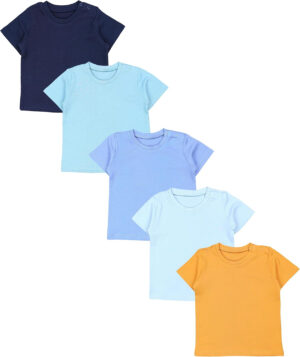 TupTam Camiseta Manga Corta para Bebé, Pack de 5