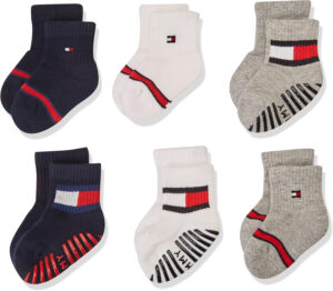 Tommy Hilfiger Crew Calcetines (Pack de 6) Unisex bebé