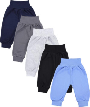TupTam Pantalones Bebé 5 Unidades – Pantalón Algodón Suave para Bebé Niño y Niña, Certificación Oeko-Tex