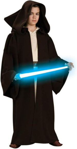 Star Wars Rubies Disfraz Túnica Jedi Skywalker Premium para niños y niñas, Túnica con Capucha, Talla 5-7 años, Oficial Carnaval, Navidad, Halloween, Fiestas y cumpleaños