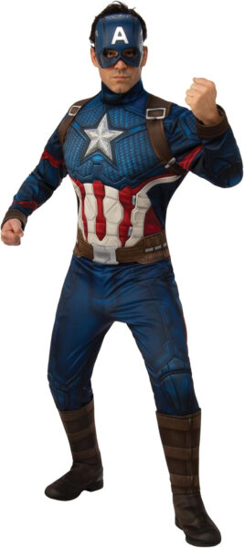 Rubie's Official Avengers Endgame Captain America, Deluxe Adult Mens Costume Halloween