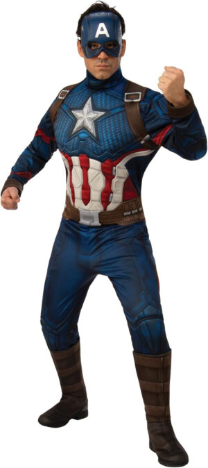 Rubie's Official Avengers Endgame Captain America, Deluxe Adult Mens Costume Halloween