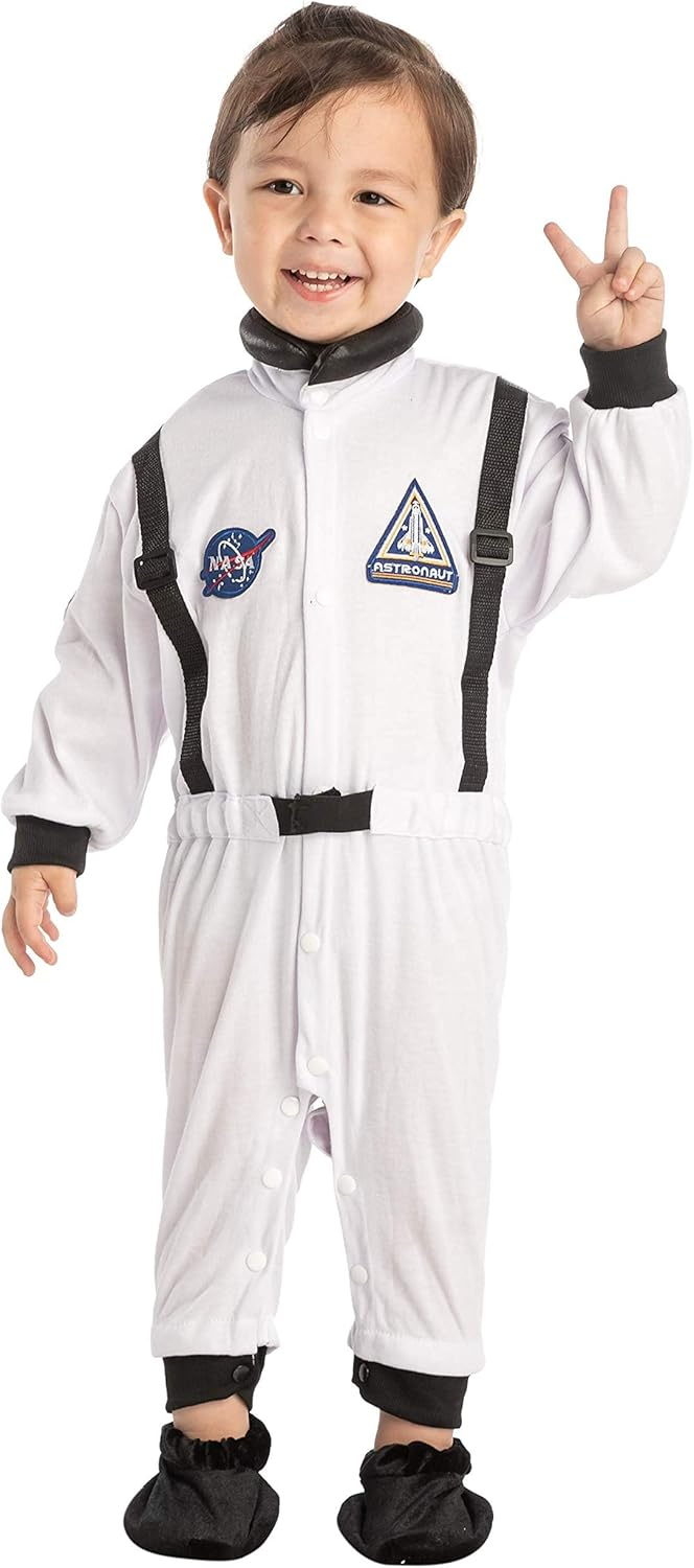 Spooktacular Creations Disfraz de piloto de Astronauta de la NASA para niños trucos de Halloween o tratamiento, fiestas espaciales, disfraz de juego de fantasía. - Imagen 2