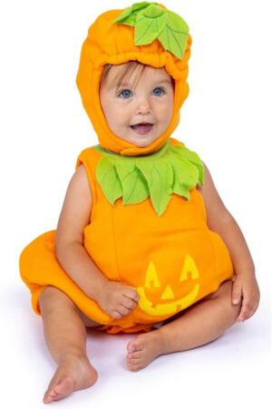 Dress Up America Pumpkin Costume Kids– Jack-O-Lantern Baby Halloween Costume 3-6 Months