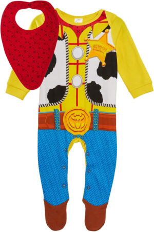 Disney - Conjunto de pelele de Woody de Toy Story 4 con babero a juego