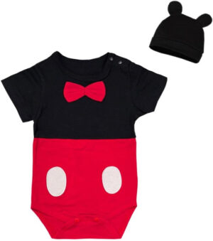 Lito Angels Disfraz Mono de Mickey Mouse con Gorra de Orejas de Ratón para Bebé Niños Talla 3-18 Meses