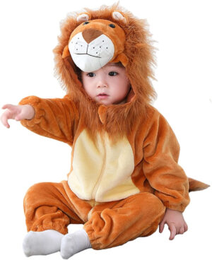 Doladola Bebé Primavera Otoño Romper Monos Pijamas de Franela de Animales con Capucha para niños pequeños 0-24 Meses