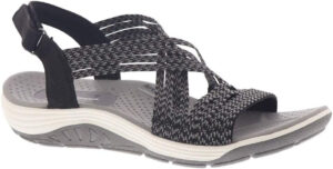 Skechers Reggae Cup-oh, Snap!, Sandalias de Punta Descubierta Mujer