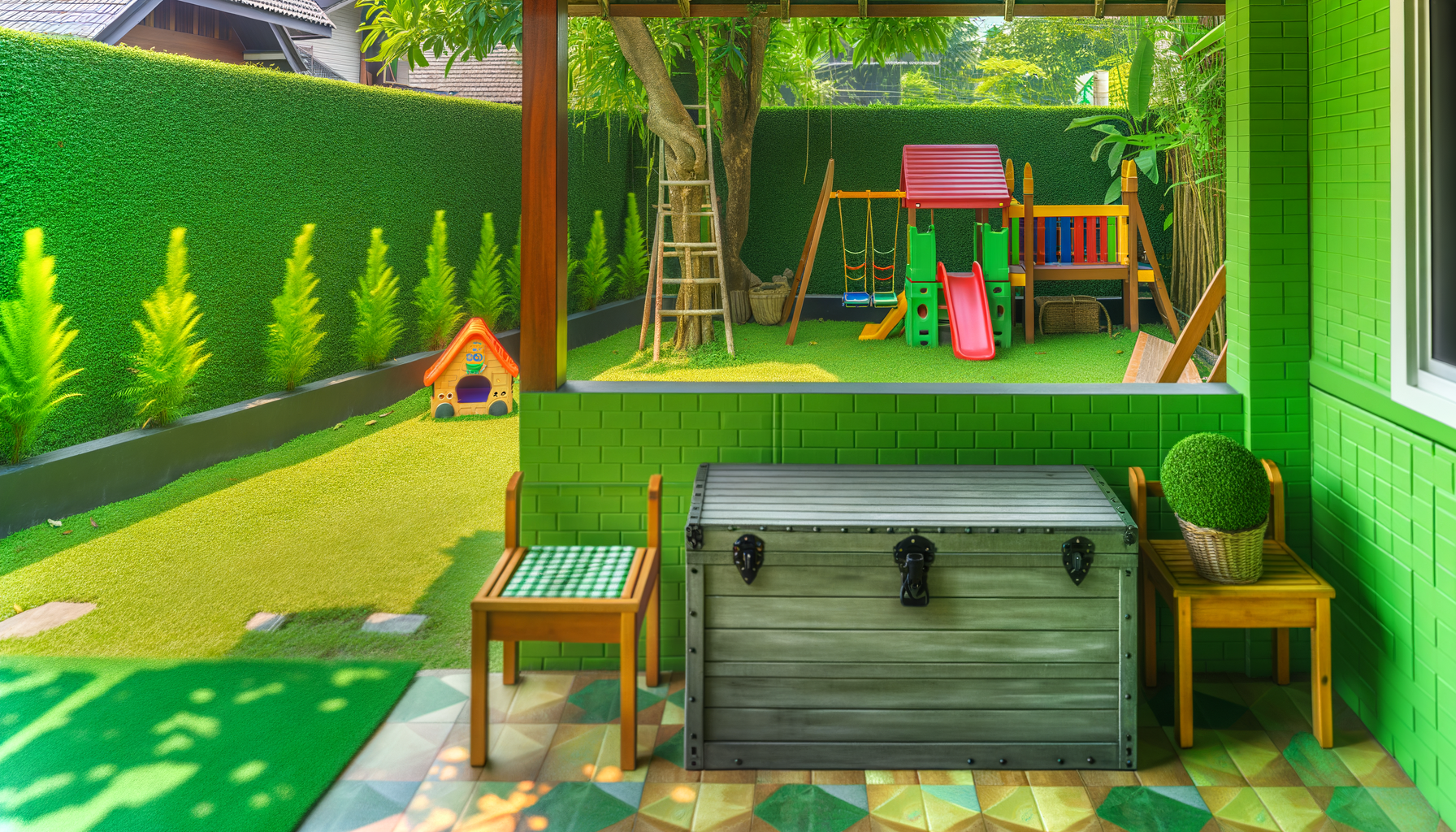 Idea con Almacenamiento y Organización para Exteriores en Jardín