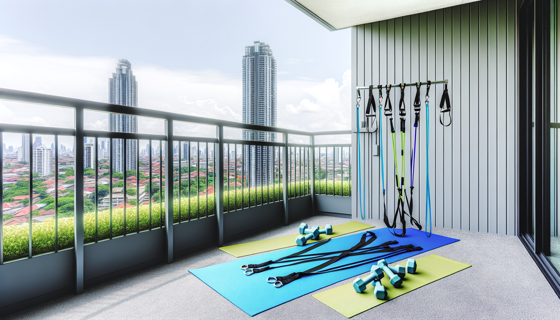 Idea con Fitness y Ejercicio en Balcón