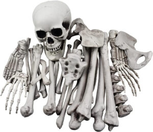 XONOR 28 Piezas de Esqueleto de Huesos y Calavera para decoración de Halloween o Cementerio escalofriante decoración de Suelo
