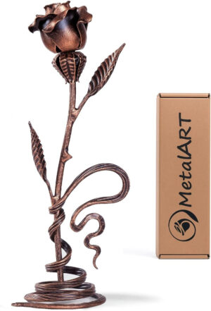 MetalArt Copper Rose (Rose + Personalized Stand)