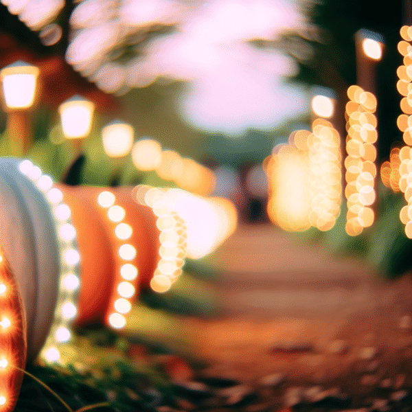 Idea Decoración Exterior Halloween Calabazas LED