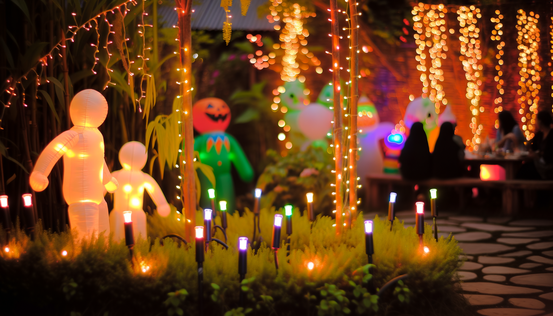 Idea with Outdoor Halloween Decoration in Garden, Halloween