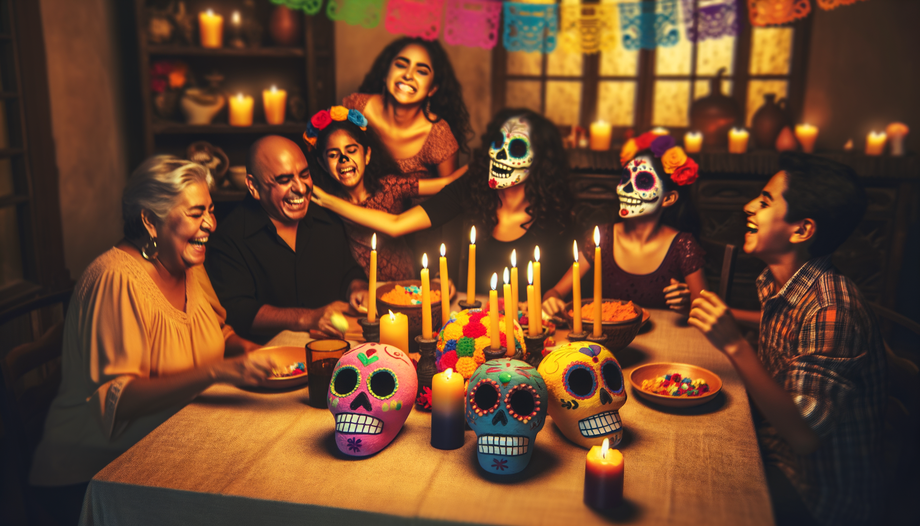Idea con Decoración Interior Halloween en  Comedor, Día de los Muertos