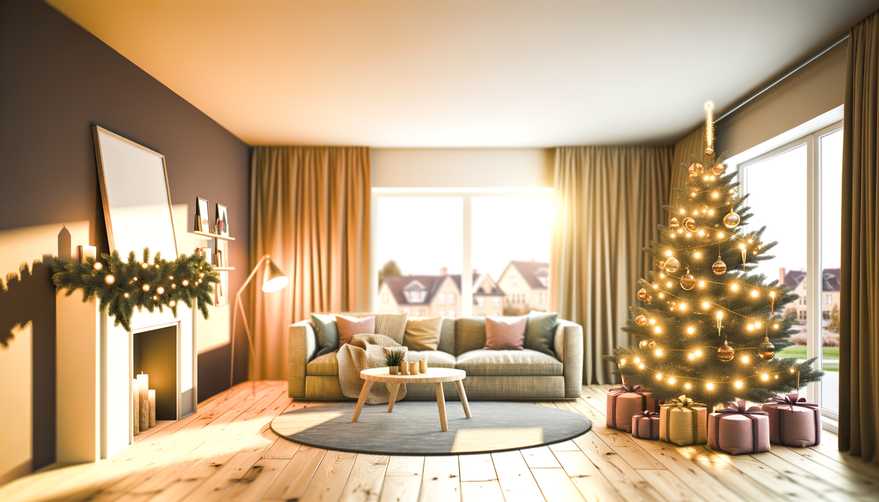 Idea con Decoración Navideña en Hogar, Navidad