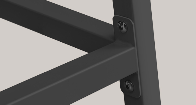 Metal frame joint detail