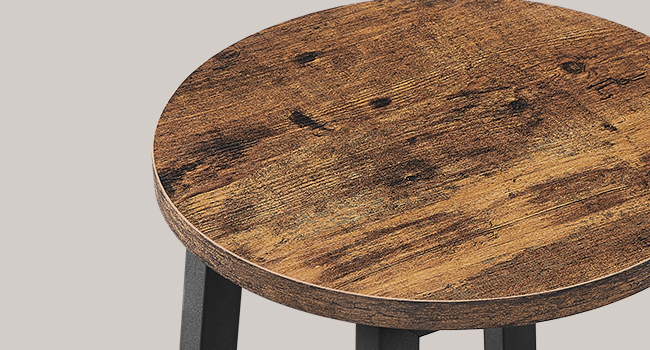 Close-up of a rustic wood tabletop