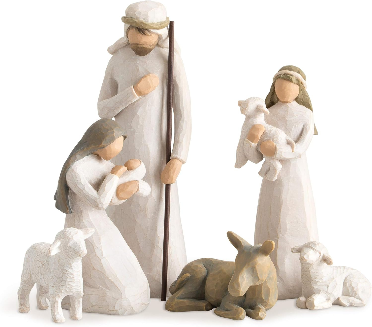 Decorative Nativity Scene Figures for Christmas Willow Tree