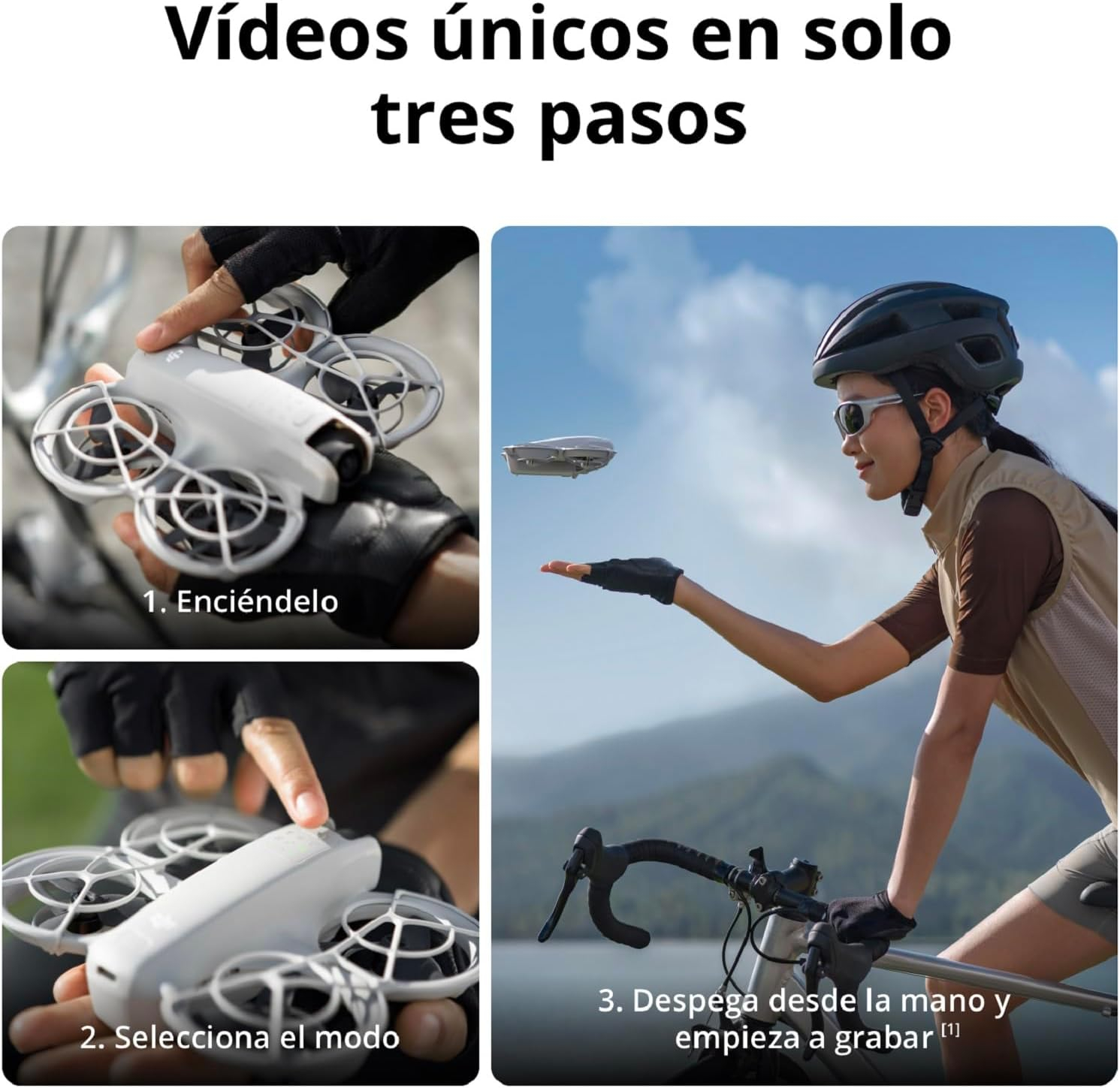 DJI Neo, dron mini con cámara 4K UHD para adultos, 135 g dron que vuela siguiéndote, despega desde la mano, seguimiento de objetivos, QuickShots, vídeo estabilizado (sin control remoto) (copia) - Image 2