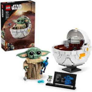 LEGO Star Wars 75403 Grogu con Aerocuna, Figura Articulada de Baby Yoda de Juguete y Minifigura, Decoración de Habitación Juvenil, Regalo para Niños y Niñas de 10 Años o Más y Fans de The Mandalorian (copia)