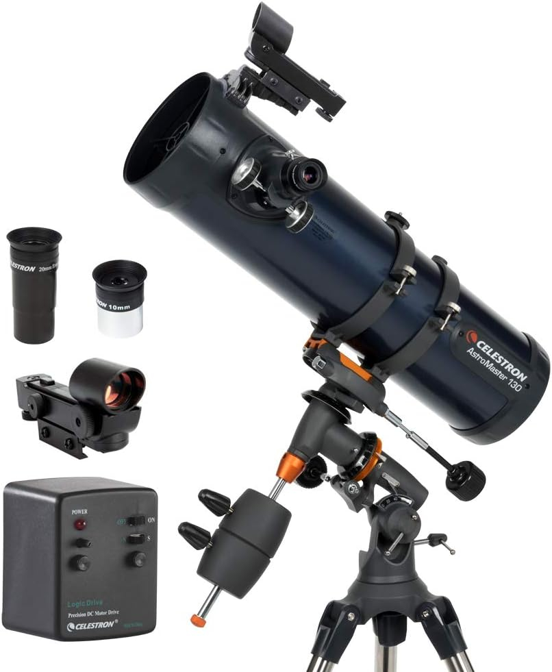 Celestron 31051 AstroMaster 130EQ Motor Drive Newtonian Reflector Telescope, Dark Blue (copia)