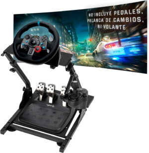 Unicview Soporte para volante Logitech G29 G920 G923 incluye soporte caja de cambios, Thrustmaster T150 T500 T300 TX TH8A, PS4 PS5, Xbox Fanatec Clubsport, Totalmente ajustable, Plegable