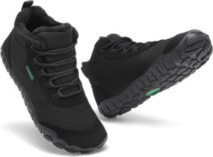 SAGUARO Botines Barefoot Mujer Invierno – Cálidas Forradas, Puntera Ancha & Suela de Drop Cero, Gr.36-42