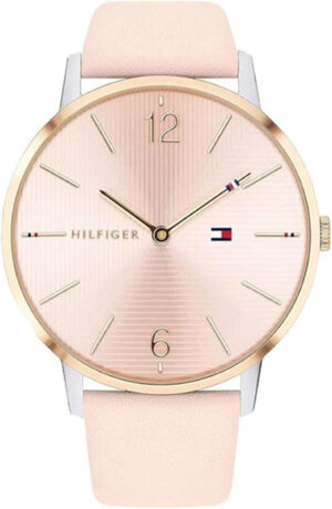 Tommy Hilfiger Reloj Analógico de Cuarzo para Mujer con Correa de Malla de Acero Inoxidable Plateada o Correa de Cuero Rosa (copia)