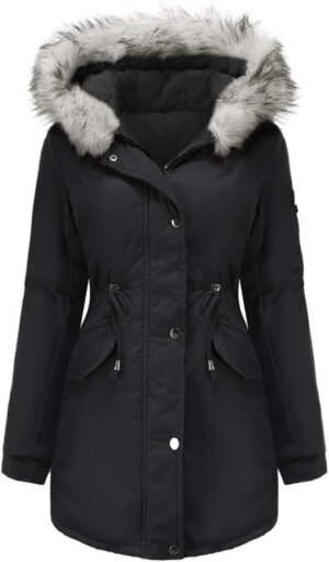 Tuopuda Abrigo Parka Mujer Largo con Capucha Abrigo Gruesa Chaqueta Cremallera de invierno cálidoa Prueba de Viento (copia)