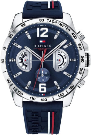Tommy Hilfiger Reloj Analógico Multifuncional de Cuarzo para Hombres con Correa de Silicona, Acero Inoxidable o Cuero, Subesferas para Día y Fecha, Resistente al Agua hasta 5ATM. (copia)