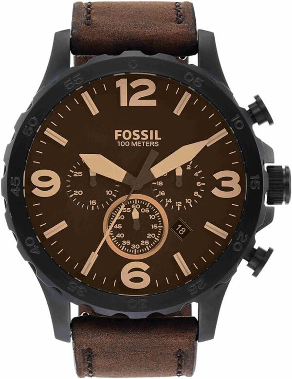 Fossil Cinturones de Piel con Hebilla marrón para Hombre